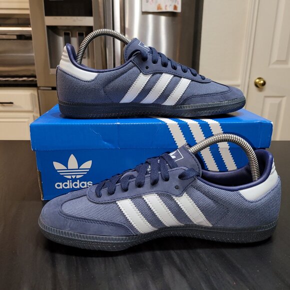 Adidas Samba Originals OG Preloved Ink Halo Blue Night Indigo Gum Sole Sneakers - Picture 2 of 12